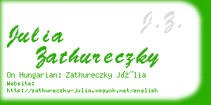 julia zathureczky business card